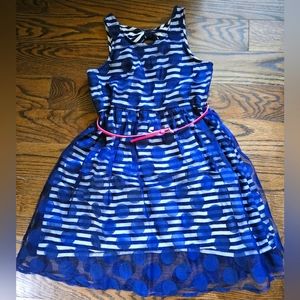 JUSTICE Polka Dot and Striped Summer Dress